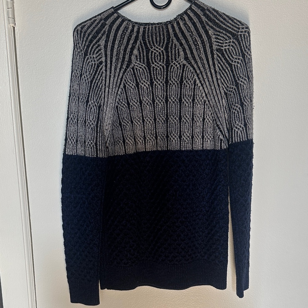 Proenza schooler navy and Gray Sweater XS like new 100% wool